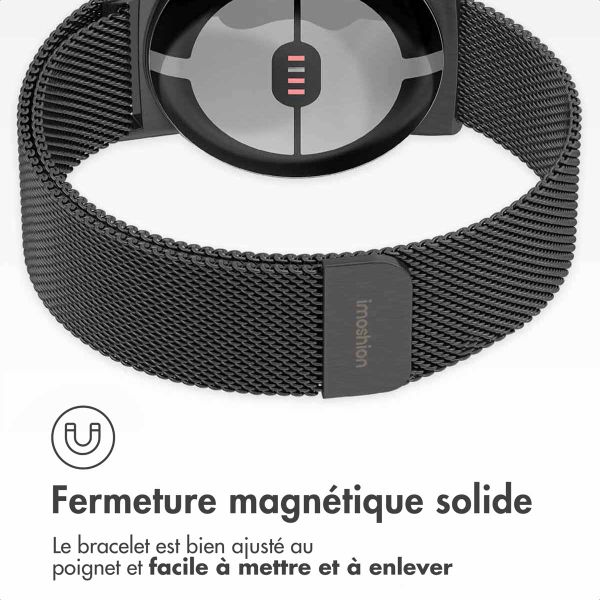 imoshion Bracelet magnétique milanais Google Pixel Watch 3 / 4 (45 mm) - Noir
