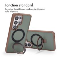 Accezz Coque Ring Stand avec MagSafe Samsung Galaxy S26 Ultra - Marron
