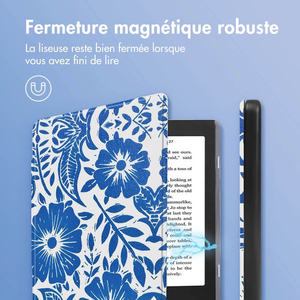 imoshion Design Slim Hard Sleepcover Kobo Nia - Flower Tile