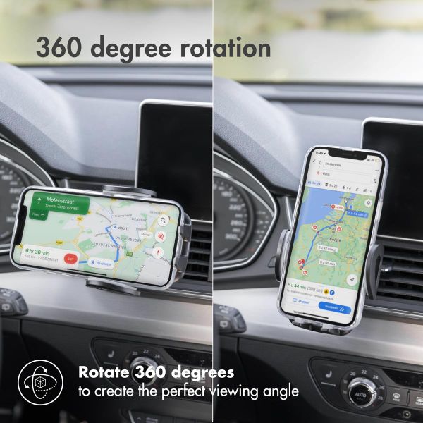 imoshion Support de téléphone pour voiture - Universel - Réglable - Grille de ventilation - Noir