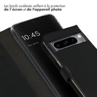 Selencia Étui de téléphone portefeuille en cuir véritable Google Pixel 8 Pro - Noir