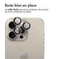 imoshion Lot de 2 protections d'objectif de caméra Apple iPhone 15 Pro / 15 Pro Max - Natural Titanium