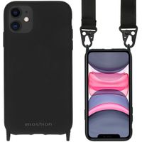 imoshion Coque couleur avec cordon - sangle en nylon iPhone 11 - Noir