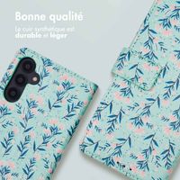 imoshion Étui de télephone portefeuille Design Samsung Galaxy A54 (5G) - Blue Flowers
