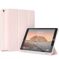 Accezz Coque tablette portefeuille Smart Silicone Apple iPad 9 (2021) 10.2 pouces / iPad 8 (2020) 10.2 pouces / iPad 7 (2019) 10.2 pouces - Rose