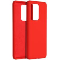 Accezz Coque Liquid Silicone Samsung Galaxy S20 Ultra - Rouge