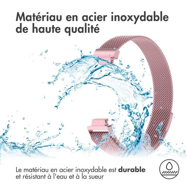 imoshion Bracelet magnétique milanais Fitbit Inspire - Taille S - Rose