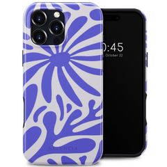 Selencia Coque arrière Vivid Tough avec MagSafe iPhone 16 Pro Max - Modern Bloom Sapphire Blue