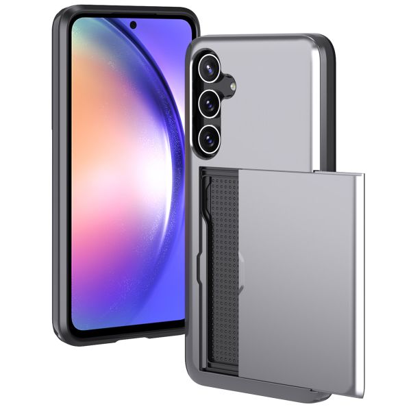 imoshion Coque arrière avec porte-cartes Samsung Galaxy A55 - Gris