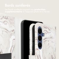 imoshion Étui de télephone portefeuille Design Samsung Galaxy S25 FE - Sandy Marble