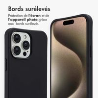 imoshion Coque arrière Color avec cordon amovible et MagSafe Apple iPhone 15 Pro Max - Noir