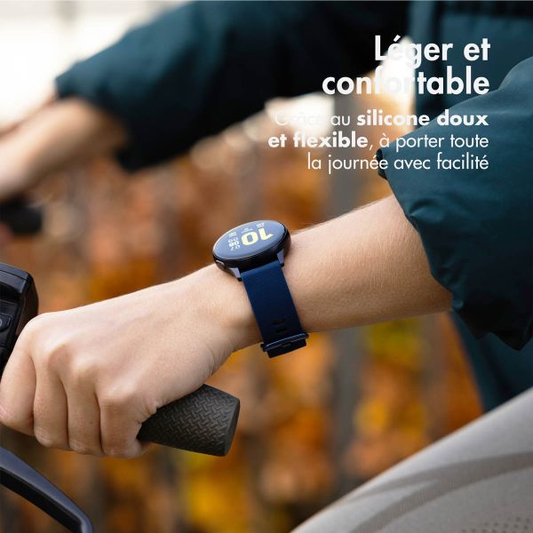 imoshion Bracelet sport en silicone avec boucle - Connexion universelle 20 mm - Bleu marine