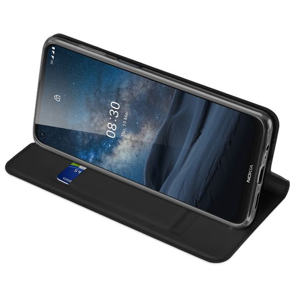 Dux Ducis Étui de téléphone portefeuille Slim Nokia 8.3 5G - Noir