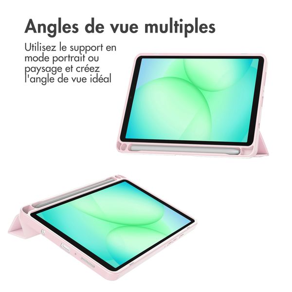 imoshion Coque tablette rigide Trifold Samsung Galaxy Tab A11 Plus - Rose