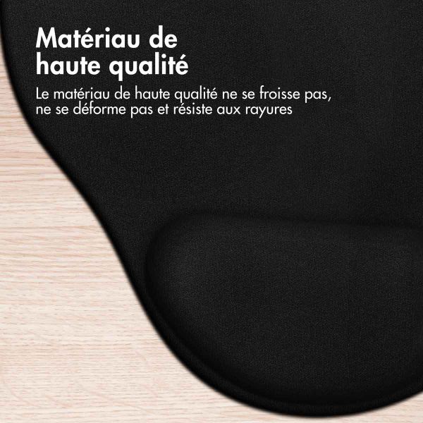 imoshion Tapis de souris ergonomique - Tapis de souris avec repose-poignet - 30x25 cm - Noir