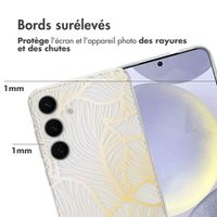 imoshion Coque Design Samsung Galaxy S25 Plus - Golden Leaves Transparent