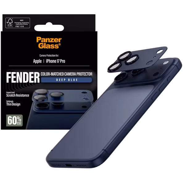 PanzerGlass Fender Protection Caméra iPhone 17 Pro - Deep Blue