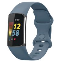 imoshion Bracelet silicone Fitbit Charge 5 / Charge 6 - Taille L - Bleu Officiel