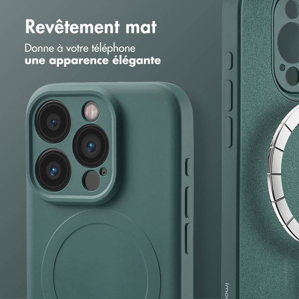 imoshion Coque Couleur avec MagSafe Apple iPhone 15 Pro - Vert foncé