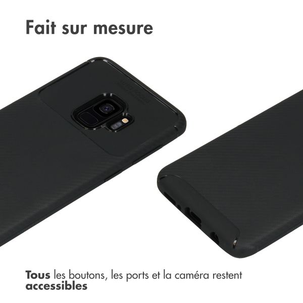 imoshion Coque silicone Carbon Samsung Galaxy S9 - Noir