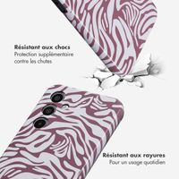 Selencia Coque arrière Vivid Samsung Galaxy A35 - Trippy Swirl Dark Rose