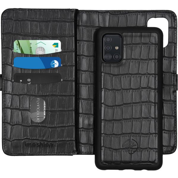 imoshion Étui 2-en-1 à rabat Samsung Galaxy A51 - Black Crocodile