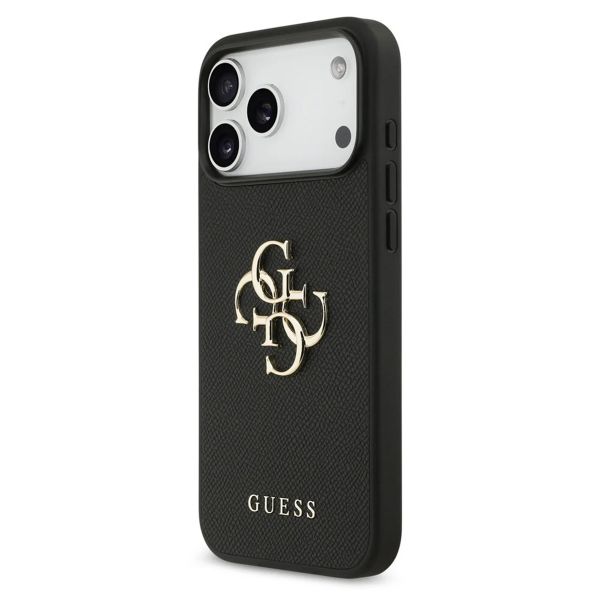 Guess Coque Big 4G Logo Grained Apple iPhone 17 Pro Max - Noir