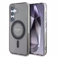 Guess Coque MagSafe IML avec strass Samsung Galaxy S25 - Noir