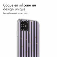 imoshion Coque design pour iPhone 11 - Sparkle Lines Lavender