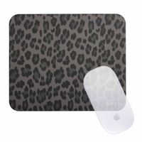 Selencia Sabi Tapis de Souris en Similicuir imprimé panthère - 20 x 24 cm - Midnight Black