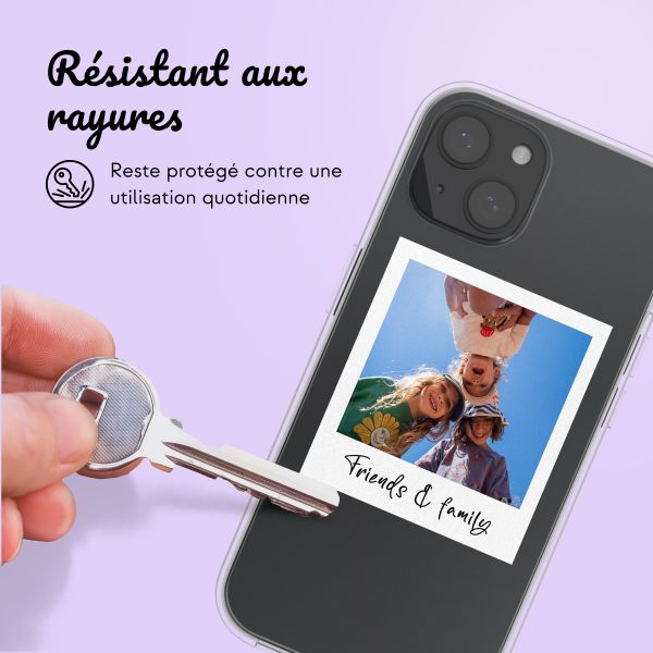 Coque avec votre propre photo et/ou texte Apple iPhone 15 - Polaroid