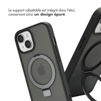 Accezz Coque Ring Stand avec MagSafe iPhone 15 - Noir