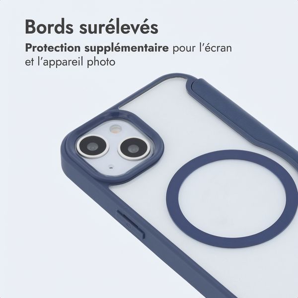 imoshion Bookcase transparente avec MagSafe Apple iPhone 14 / 13 - Bleu