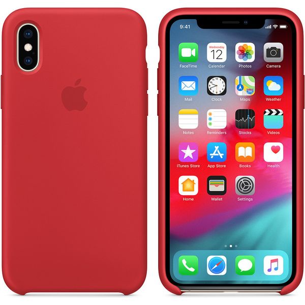 Apple Coque en silicone Apple iPhone Xs / X - Rouge