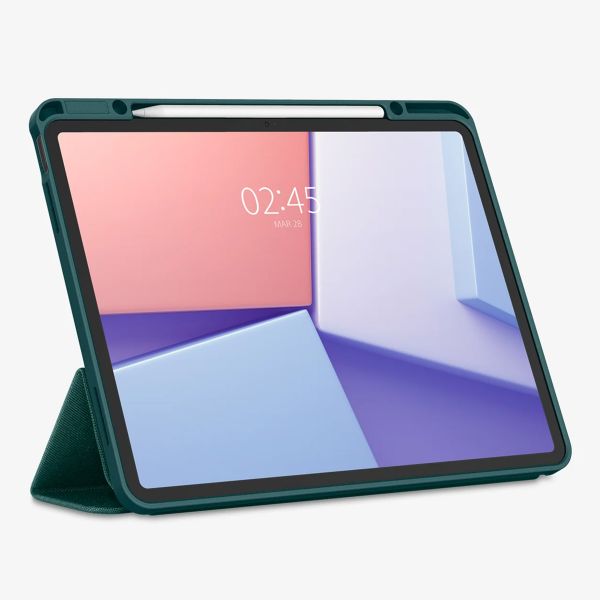Spigen Coque tablette Urban Fit iPad Air 11 pouces (2024) M2 / Air 5 (2022) / Air 4 (2020) - Midnight Green