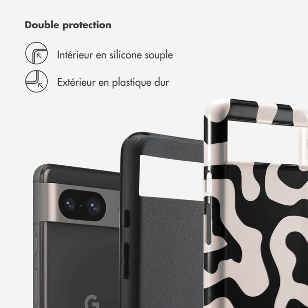 Selencia Coque arrière Vivid Tough Google Pixel 8 - Art Wave Black