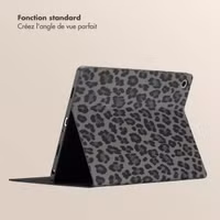Selencia Coque tablette Sabi avec imprimé léopard Samsung Galaxy Tab A9 Plus - Midnight Black