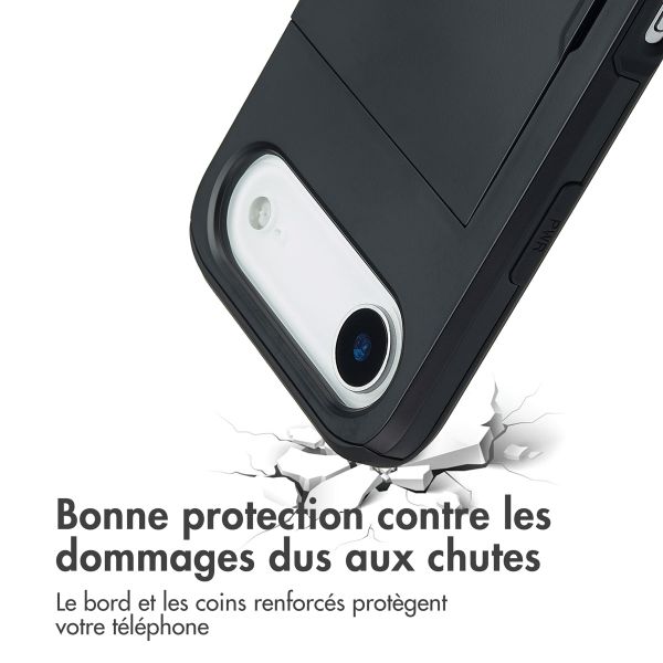 imoshion Coque arrière avec porte-cartes Apple iPhone Air - Noir
