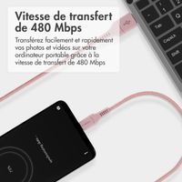 imoshion Braided USB-C vers câble USB - 1 mètre - Rose