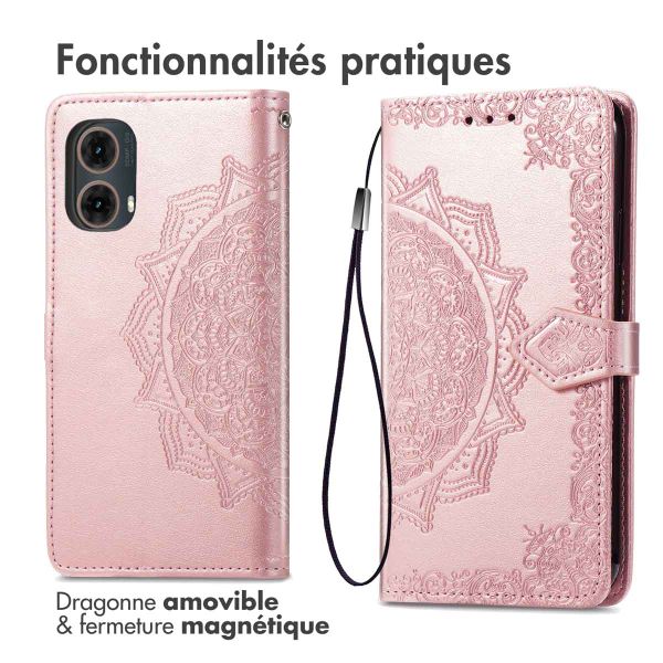 imoshion Etui de télephone Mandala Motorola Moto G85 - Rose Doré