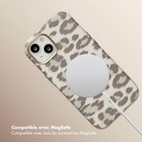 Selencia Coque Sabi imprimé panthère avec MagSafe Apple iPhone 14 - Soft Ivory