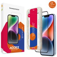 Accezz Protecteur d'écran intégral triple résistance avec applicateur iPhone 13 / 13 Pro / 14 - Transparent