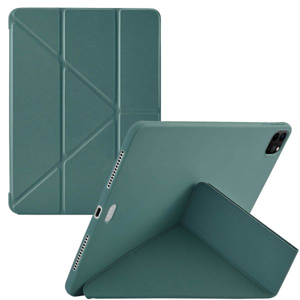 imoshion Coque tablette Origami iPad Air 11 pouces (2024) M2 / Air 5 (2022) / Air 4 (2020) / Pro 11 (2018 / 2020 / 2021 / 2022) - Vert foncé