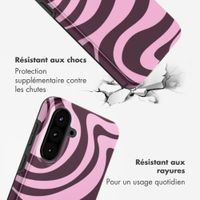 Selencia Coque arrière Vivid Samsung Galaxy A57 (5G) - Wavy Swirl Pink Plum