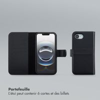 Selencia Étui portefeuille amovible Olyn avec MagSafe Apple iPhone 16e - Noir