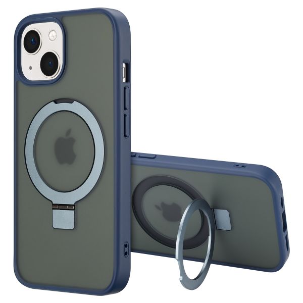 Accezz Coque Ring Stand avec MagSafe iPhone 15 - Blue