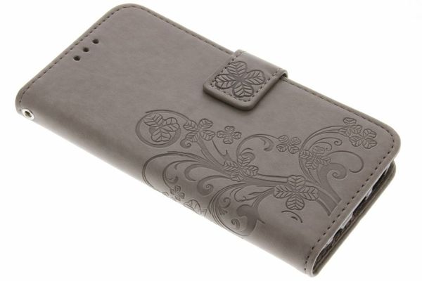 Etui de téléphone Fleurs de Trèfle Samsung Galaxy S7 - Gris