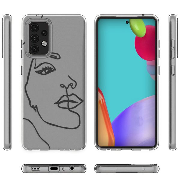 imoshion Coque Design Samsung Galaxy A52(s) (5G/4G) - Visage abstrait