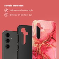 Selencia Coque arrière Vivid Samsung Galaxy S24 FE - Rosy Marble