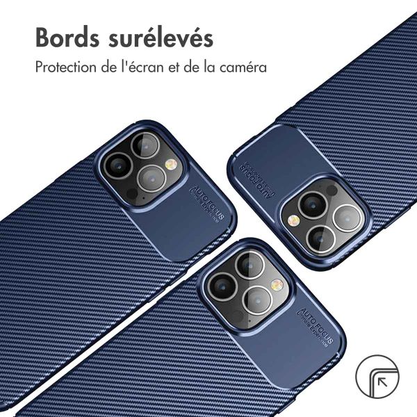 imoshion Coque silicone Carbon Apple iPhone 13 Pro Max - Bleu